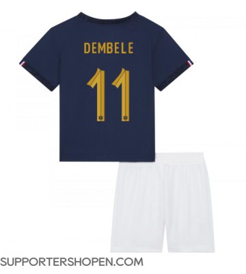 Frankrike Ousmane Dembele #11 Hemmatröja Barn VM 2022 Kortärmad (+ korta byxor)